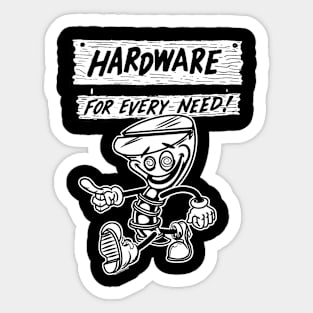 Screw Mascot - Hardware For Every Need Sticker